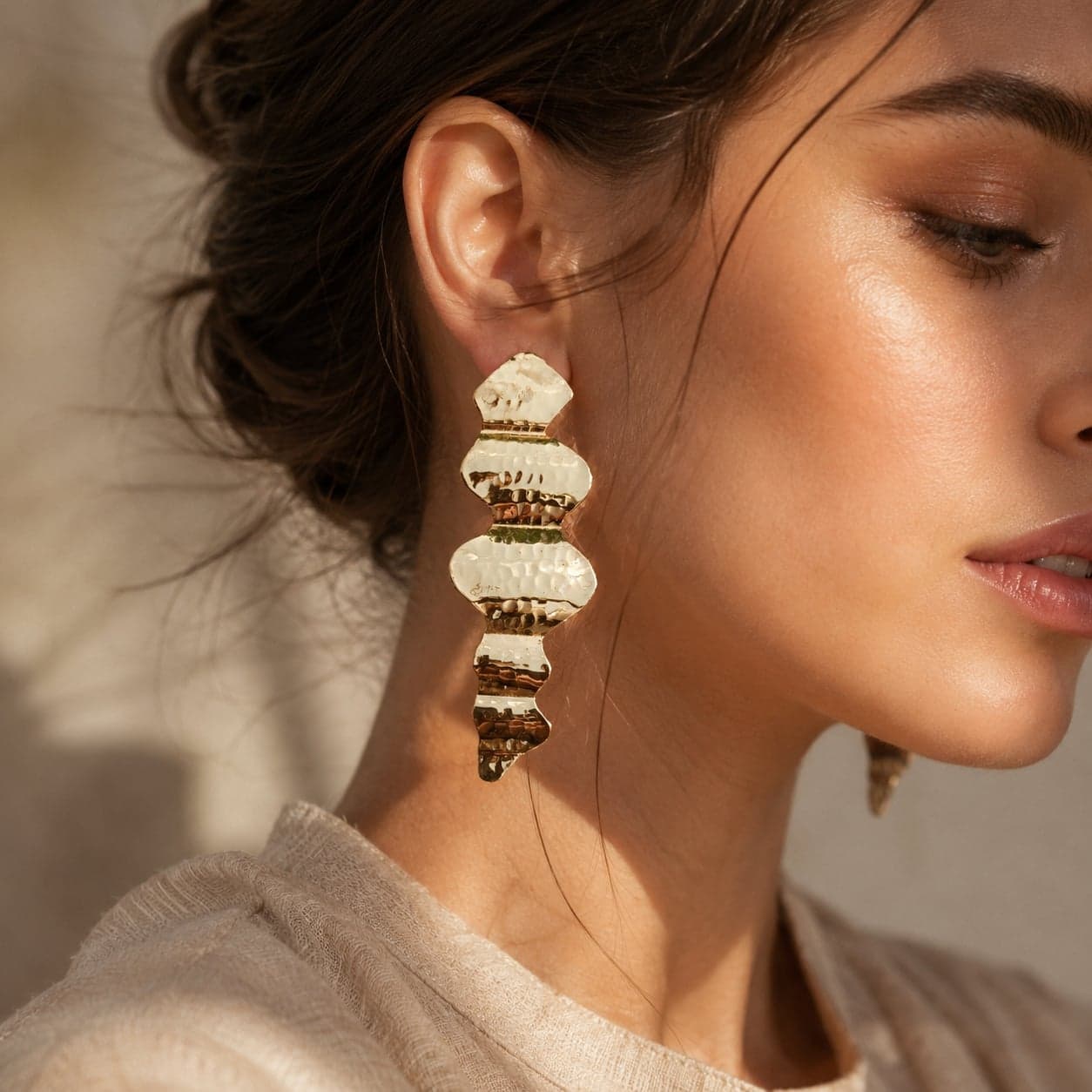 Sunehri Lehar Anti-Tarnish Statement Earrings