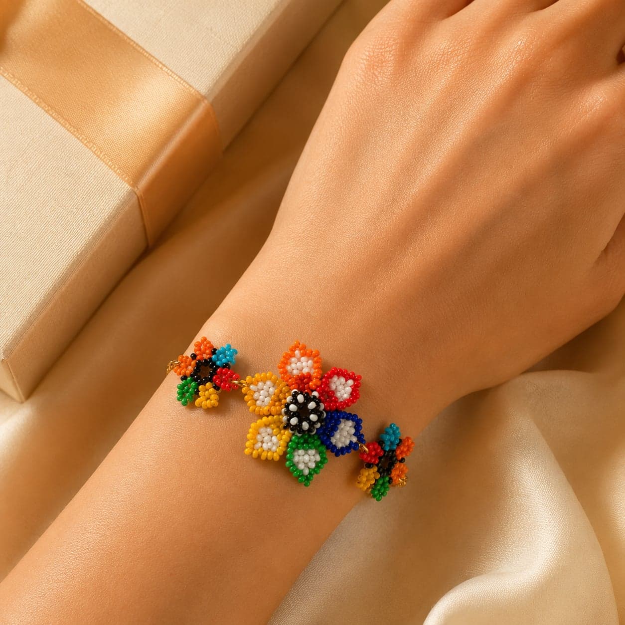 Rangbahaar Blossom Seed Bead Bracelet