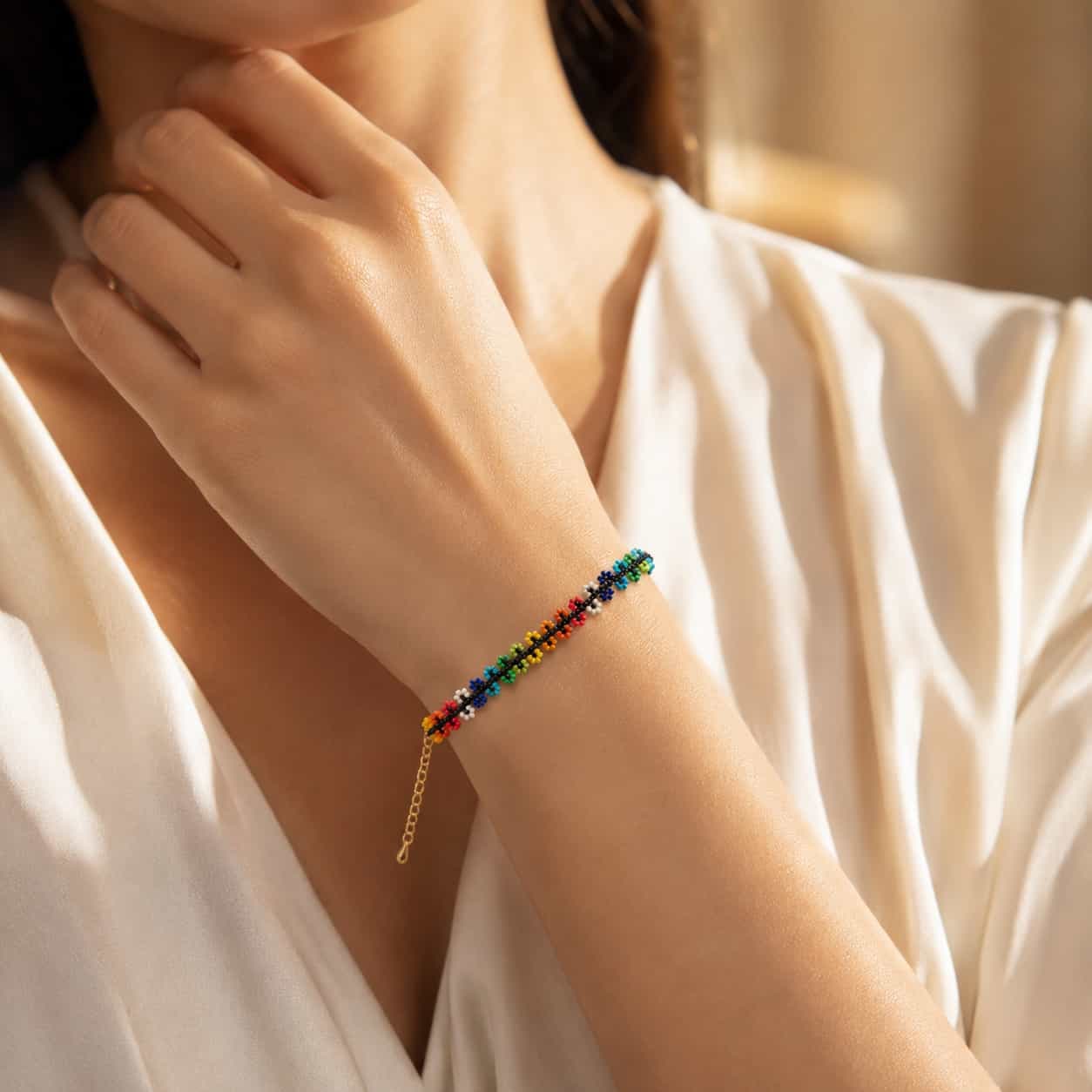 Rangdhara Mosaic Seed Bead Bracelet