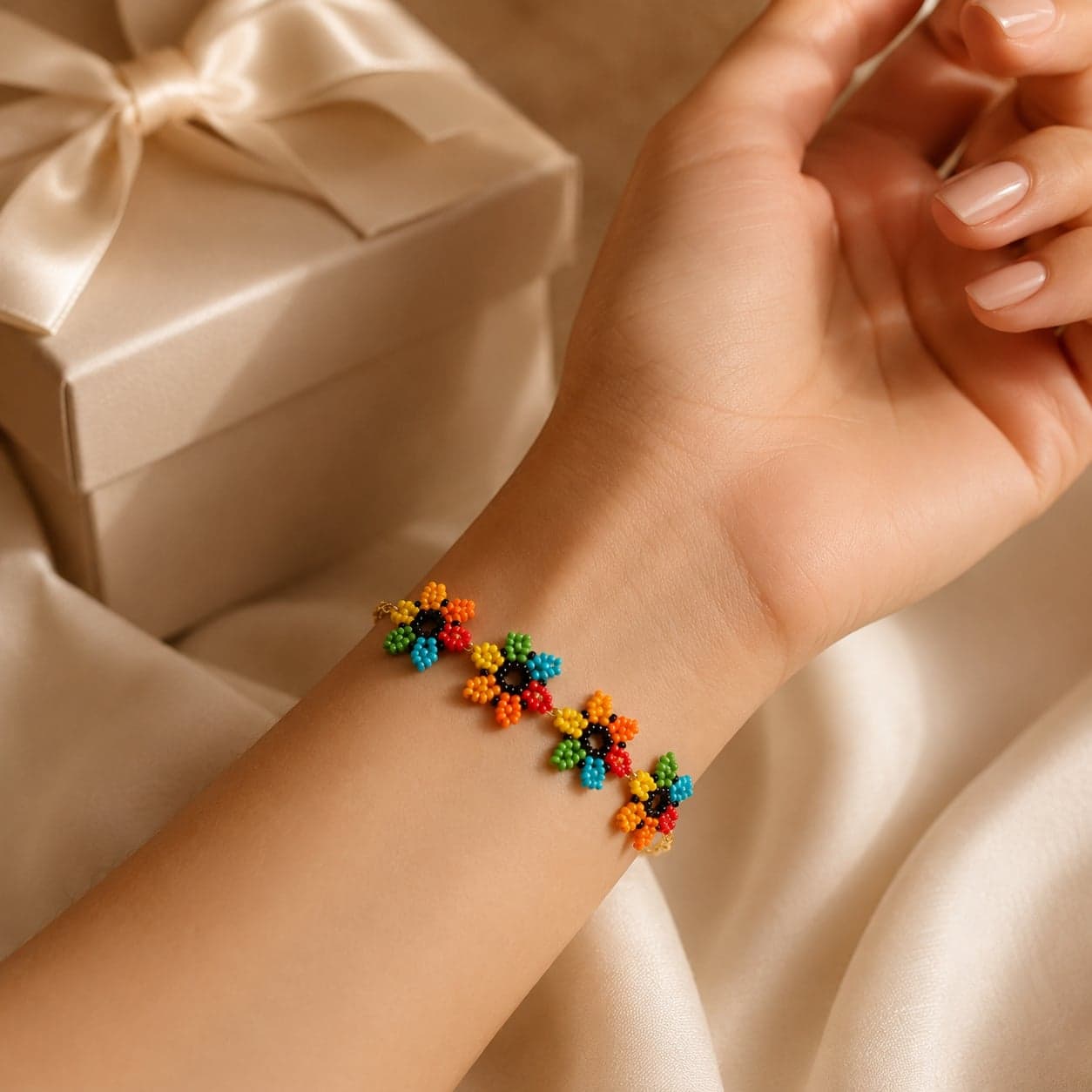 Rangmala Bloom Seed Bead Bracelet