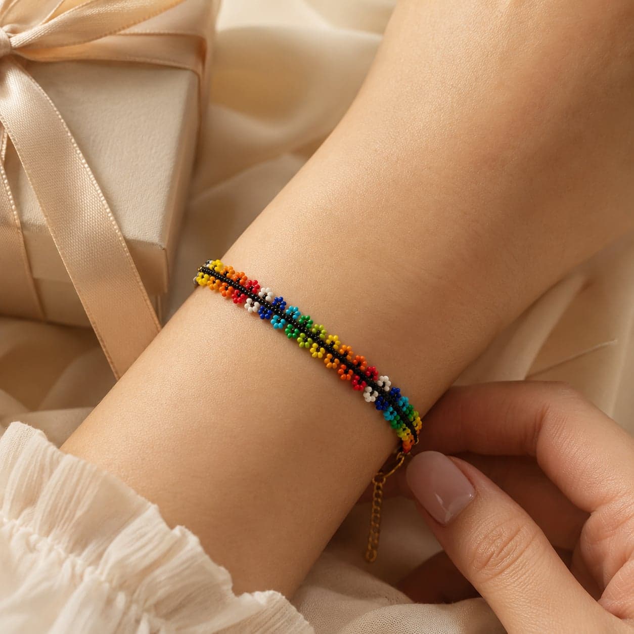 Rangdhara Mosaic Seed Bead Bracelet alternate view