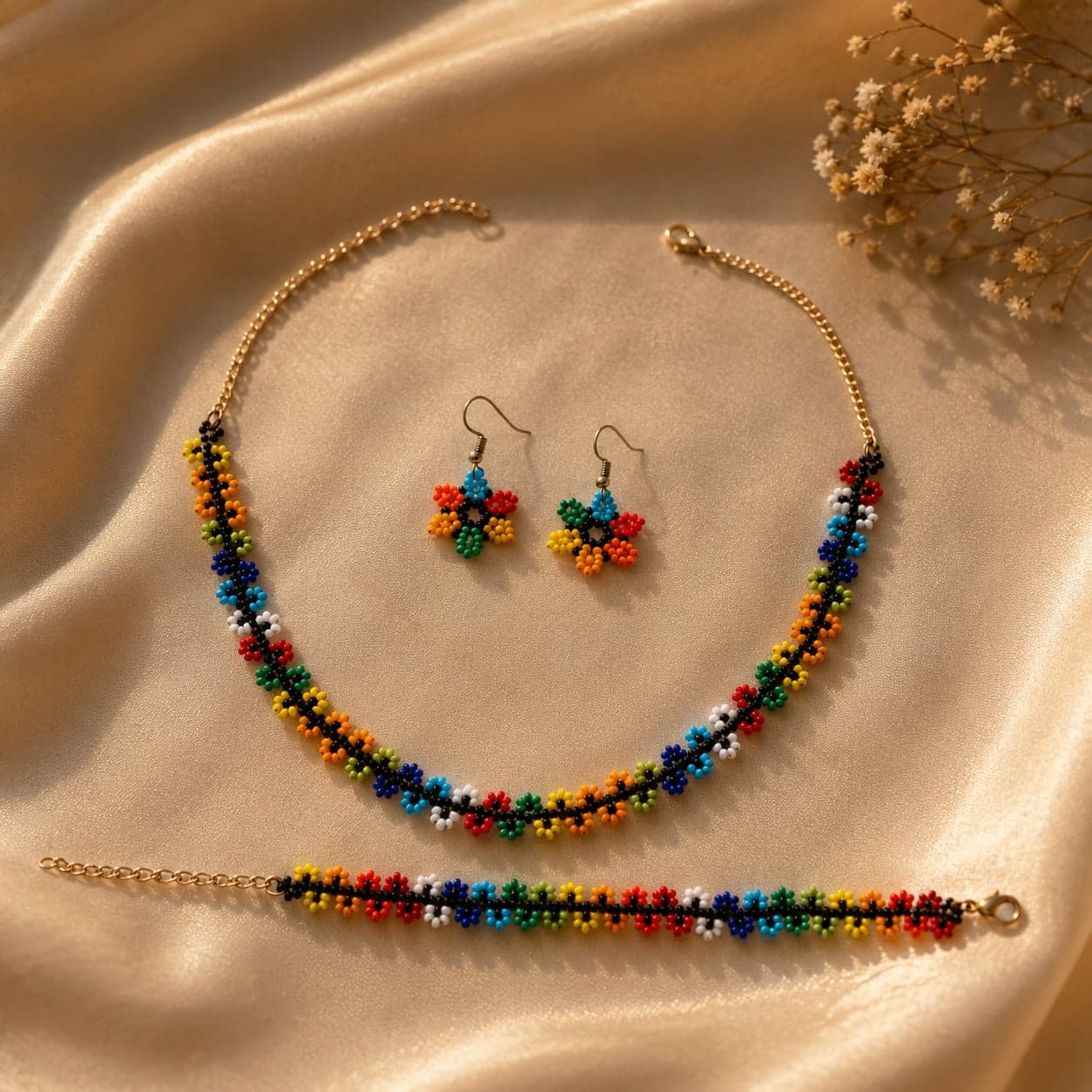 Phoolrang Melody Seed Bead Choker Set alternate view